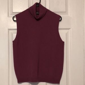Kirkland 2ply cashmere violet turtleneck shell XL